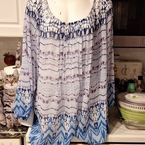 Z women's Vintage America casual 3/4 sleeve plus size top 3X